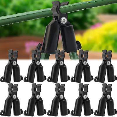 10 Pcs Garden Plant Climbing Frame Connector PE Coated Universal Support for Vines Greenhouse Film Sunshade Pole Multi Purpose