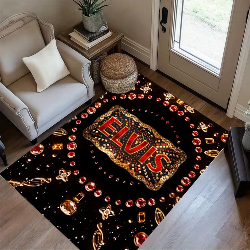 Elvis Presley Legend Area Rug Design for Study room Dormitory Game Room Outdoor Antislip Carpet Anime Office Decor Wedding Party Gift