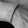 3mm Retro Edelstahl Kabelkette Herren Armband Einfacher Titanstahl Schmuck Trendige Party Accessoires