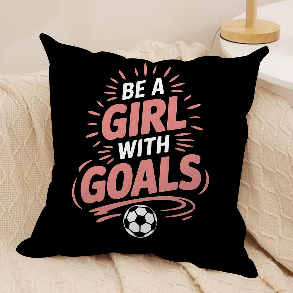 Soccer Lover Football Cushion Cover Soft Plush Fabric DoubleSided Printed Cushion Covers for All Seasons Modern HomeDecor Gift