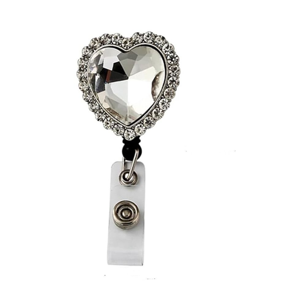 Серебристый держатель для значка, катушка для значка из сплава, прочный держатель для удостоверений личности, офис