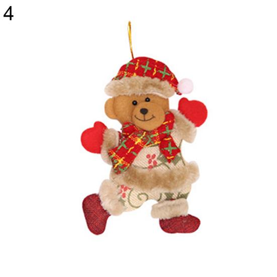 

Рождественский орнамент Санта-Клаус на елке висит снеговик Лось Медведь Рождественская кукла Декор Bear
