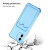 Carcasă de telefon cu suport transparent pentru carduri din silicon Pentru Iphone 17 16 15 13 X