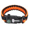 Paracord Survival Bracelets for Men Women Outdoor Bangles Wrap Umbrella Rope (Orange Black)