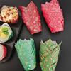 50pcs Christmas Tulip Muffin Cupcake Paper Cups Oilproof Cupcake Liner Baking Muffin Box Cup Cake Decorating Tool Wrap Cases