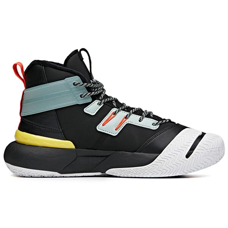 ANTA Crazy 4 Basketball Shoes Men's High top Black/Green/Orange 112041650-2