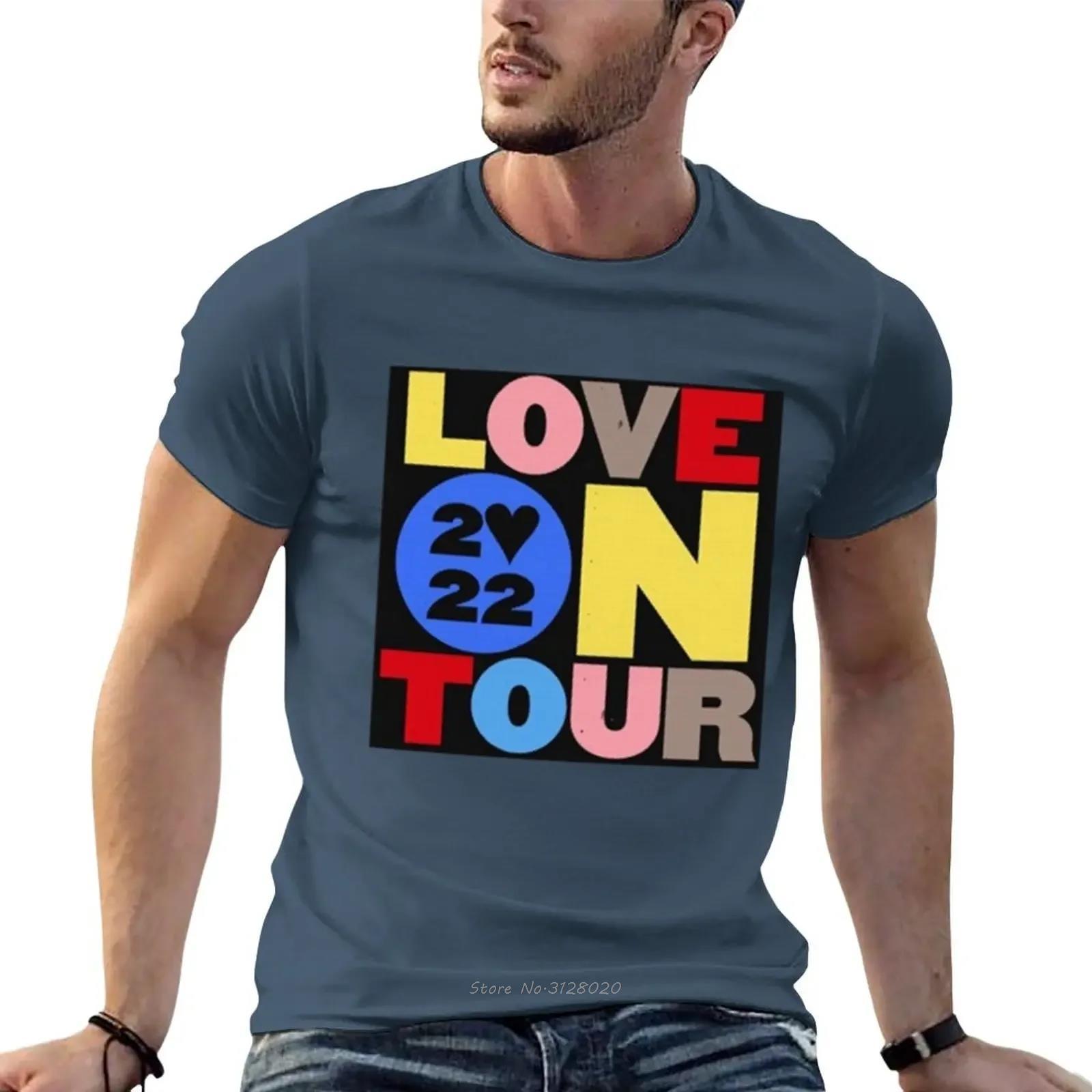 Love On Tour 2022 TShirt Summer Men Clothing Tees Summer Fashion Cotton Tshirt Oversized Fitness T Shirt Oneck Casual Tops S