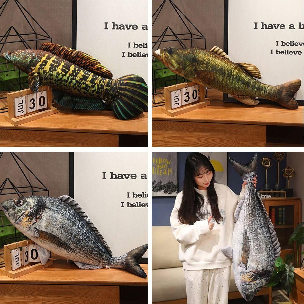 Soft Comfortable Simulation Fish Plush Toy 40/60cm Fish Cushion Pillow  Birthday Gifts