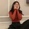 Women's Slim-Fit Knitted Turtleneck Sweater - Long-Sleeved, Solid Color, Warm for Autumn/Winter