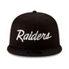 New Era Oakland Raiders Hat NFL Black White Script 9FIFTY Snapback Adjustable Cap Adult One Size