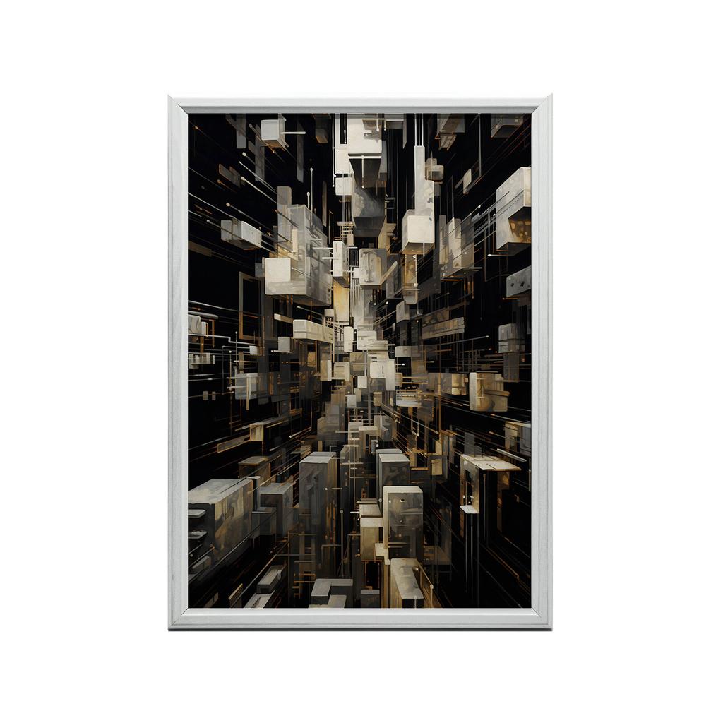 Złoty Labirynt Złoty Labirynt, 50X70 Cm, Rama Drewniana Ciemny Brąz, Papier Matowy 230 Gsm