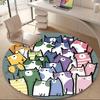 1pc Cat Pattern Office Round Area Rug, Indoor Mat Suitable ForOffice, Under Office Chairs Bedroom Living Room Home Decor, Room Deco 113