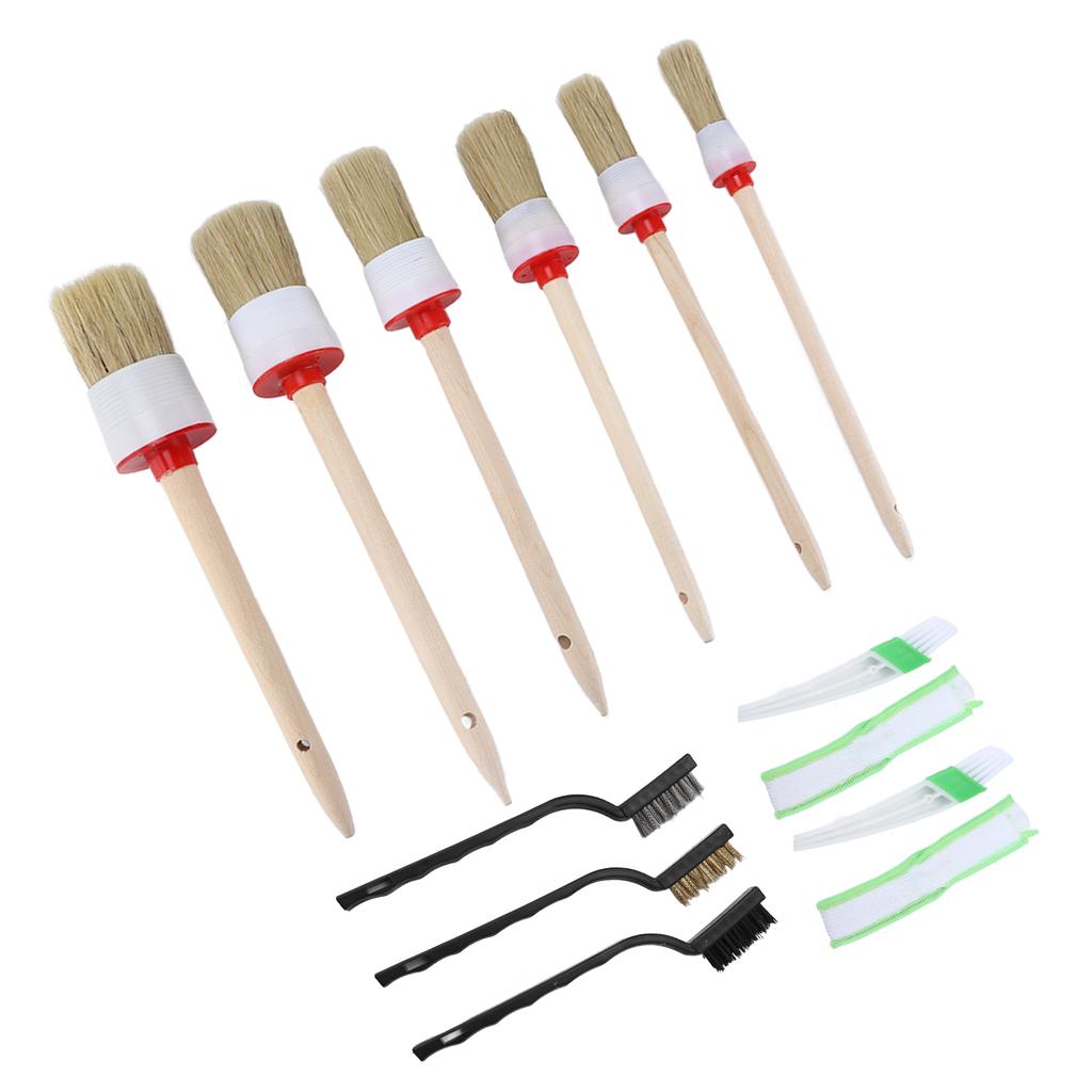 13PCS Set Car Cleaning Detailing Brush Set Reusable Flexible for Washing Waxing Dusting