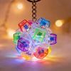 Tastiera Fidget Giocattolo Rilassante 9 Tasti Fai da Te Keycap Pulsante Colorato Staccabile Giuntabile Portachiavi Giocattolo per Alleviare lo Stress da Spremere
