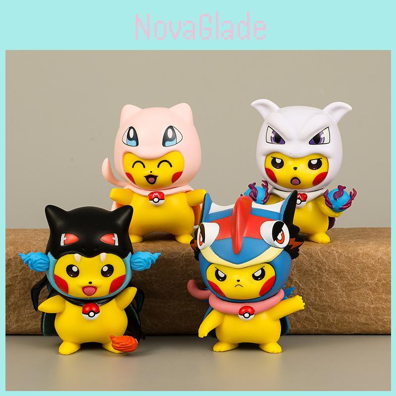 Cute Pikachu Figure Set Collectible Pokemon Pvc Miniatures For Anime Lovers