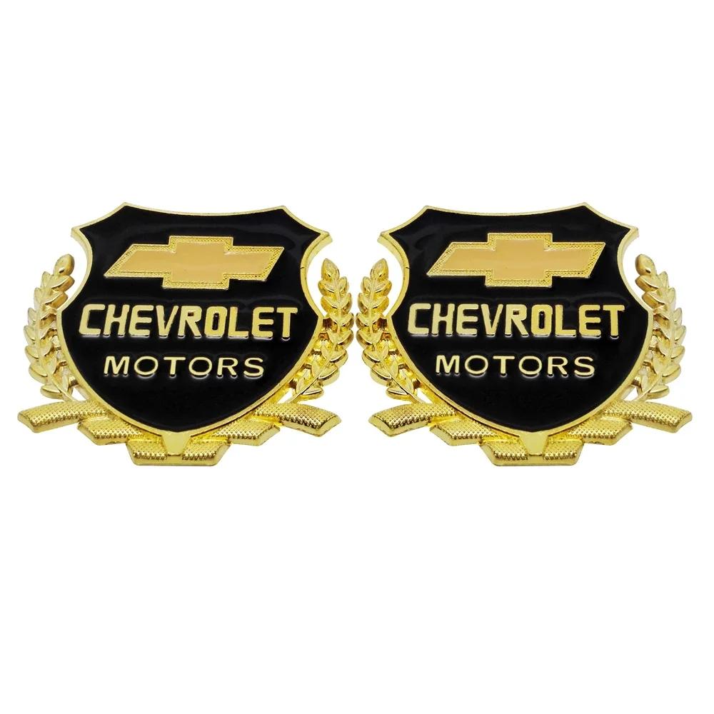 2 Stück Metall-Emblem für Autofenster, Kotflügel, Kofferraum-Aufkleber für Chevrolet AVEO CAPTIVA CRUZE IMPALA LACETTI MALIBU EQUINOx SILVERADO TRAX