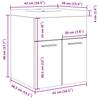 2 Piece Bathroom Furniture Set Concrete Grey Particleboard