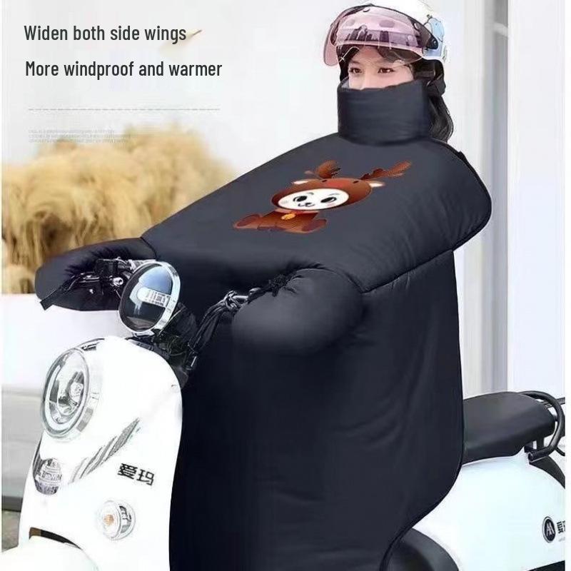 Winter Universal Electric Motorcycle Windproof Quilt, Thickened, Velvet Lined, Double-Sided Waterproof, Suitable for Small Electric Battery Cars