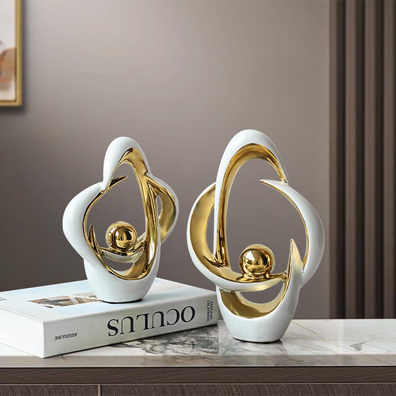 European Ceramic Time Flies Ornament: Elegant Art Decor for Home or Office