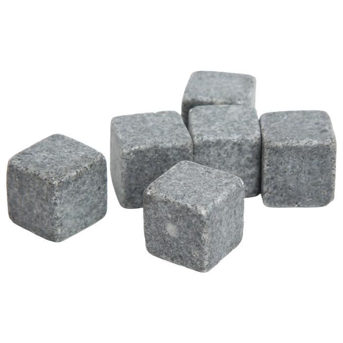 VINGVO Pierres de whisky Pierres à whisky 2 cm granit whisky glace tarte pierre sac en flanelle ensemble cadeau pour whisky Gin vin