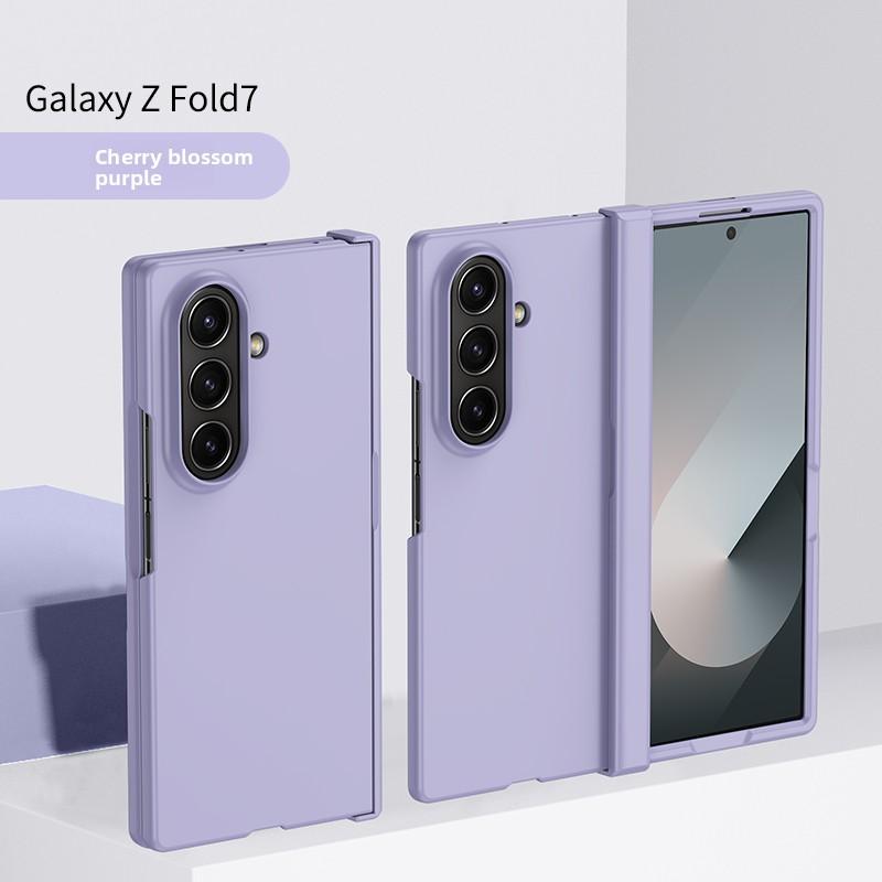 PC Skin Texture Hard Shell Hinge Protection Phone Case for Samsung Galaxy Z Fold 7 6 5 3 4 ZFold7 Full Package Protective Cover