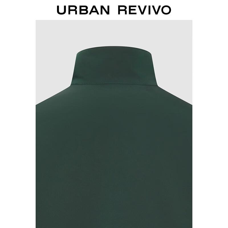 UR 2025 Fall Men's Casual Stand-Collar Zipper Loose Overshirt