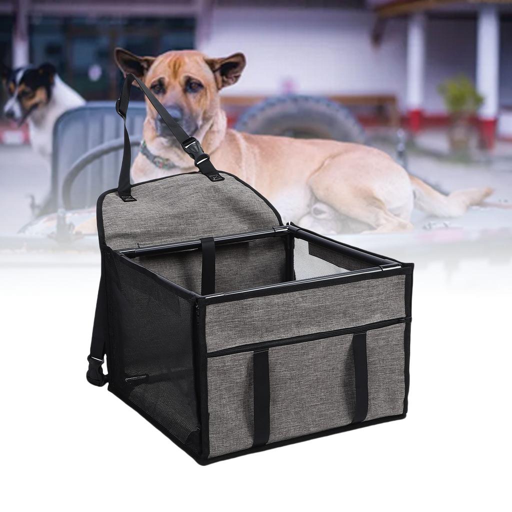 Dog Car Seat Waterproofing Folding Pet Car Seat Carrier Crate with Breathable Mesh for Travel Road Trip