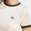 Adidas Originals Striped Crew Neck Short Sleeve Regular T-Shirt Women Tops Off-White JJ0961