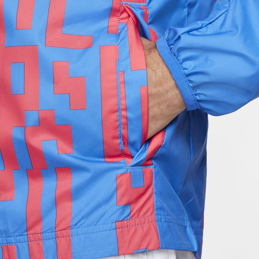 Nike Sportovní oblečení Sport Essentials Pánská tkaná bunda proti větru Modrá DJ9663-403