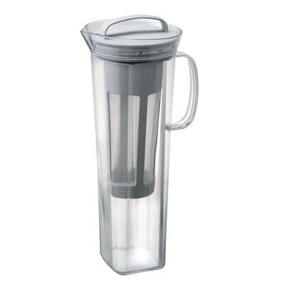 Jarra para Chá Cold Brew, Lily, 1200ml, para Chá e Café Cold Brew, Segura para Lava-louças, Tritan Cinza Claro, CBL-12-PGR