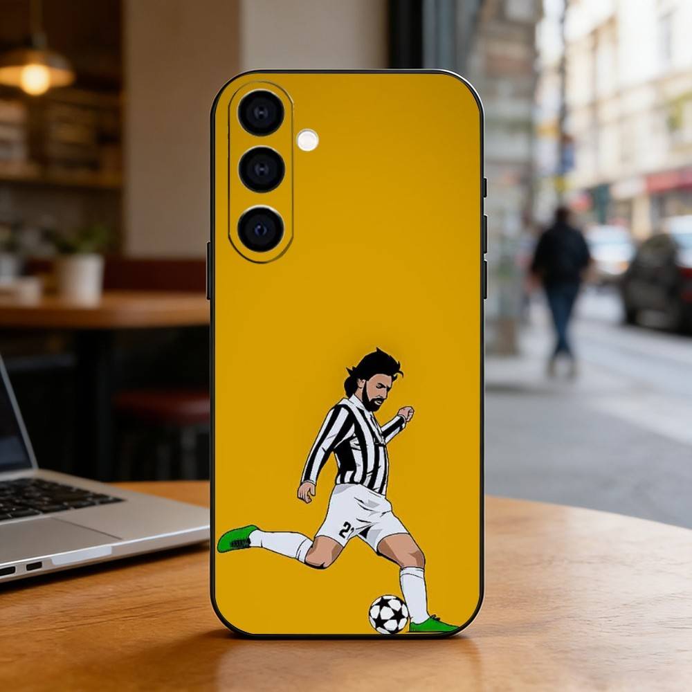 Soccer Legend Art Pattern Soft TPU Phone Case Black Silicone Soft For Samsung Galaxy A73,A72,A71,A70,A53,A52,A51