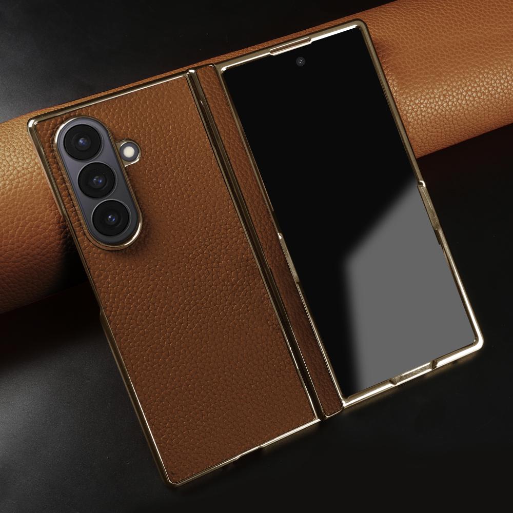 Līču īstas ādas maciņš priekš Samsung