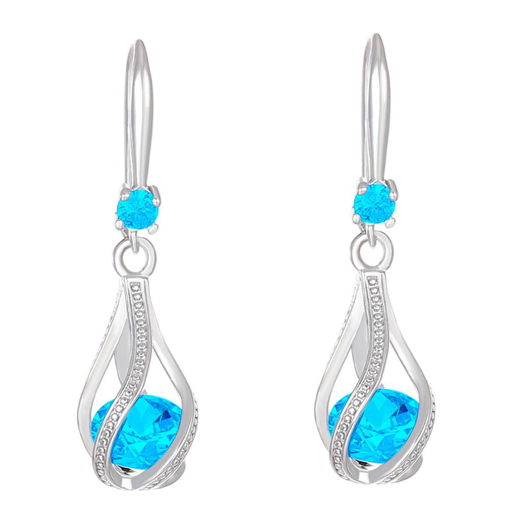 Rotating Water Drop Dangle Earrings Party Jewelry Copper Texture for Enhancing Elegances for Office or Party Setting