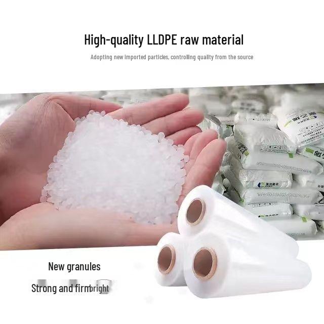 50cm Cling Film - 4x Stretch PE Packaging for Industrial Use, Marked in Stretch Meters