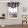 1PC NAPEARL Vintage Luxury Bead String Decorative Valance Jacquard Short Window Valance for Living Room Bedroom Home Decor