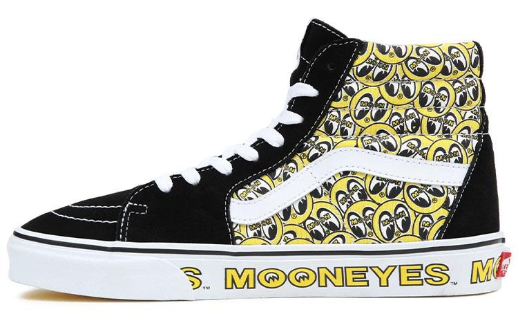 Sk8 Mooneyes x Sk8 Vans-Hi  Black Yellow  VN0A5JMJY23 36.5