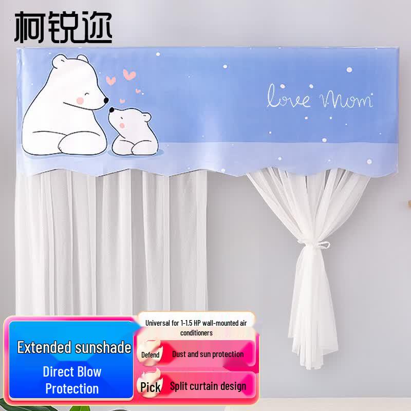 Air Conditioner Wind Deflector with Sheer Curtain