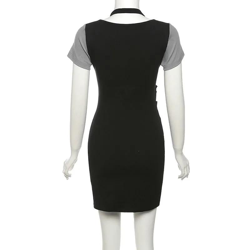 WTEMPO Značka Francouzský světlý vyzrálý styl Temperament Royal Sister Dámské šaty Otevřený pas Dutý Pure Desire zavinovací bokové šaty Pure Desire závěsné šaty