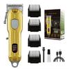 High Power Professional Hair Clipper for Men - Electric Trimmer with Digital Display for Carving, Bald and Oil Heads