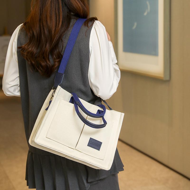 Canvas-Tasche Damen Große Kapazität Mehrfachtasche Umhängetasche Tragetasche