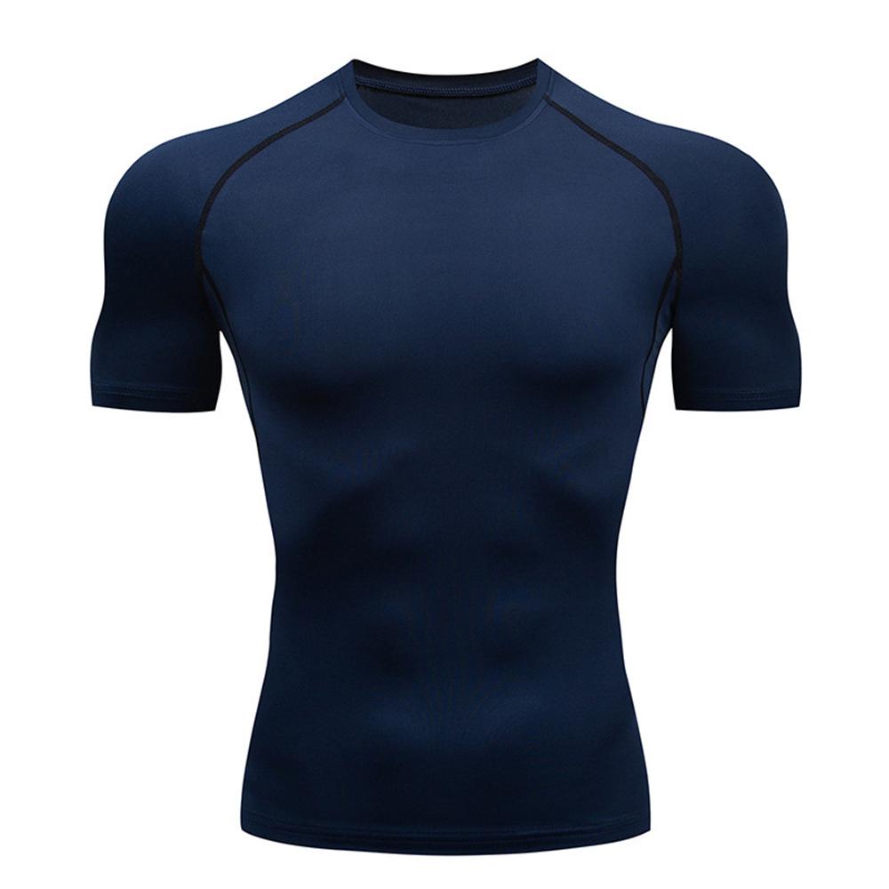 2026 Compression Shirt Summer Men's T-Shirt White Short Sleeve Breathable Quick Dry Fitness Top Sports Long Sleeve Compression Shirt