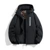 New Zippered Men's Reflective Cotton Jacket, Outdoor Printed Windproof Couple's Warm Sportswear