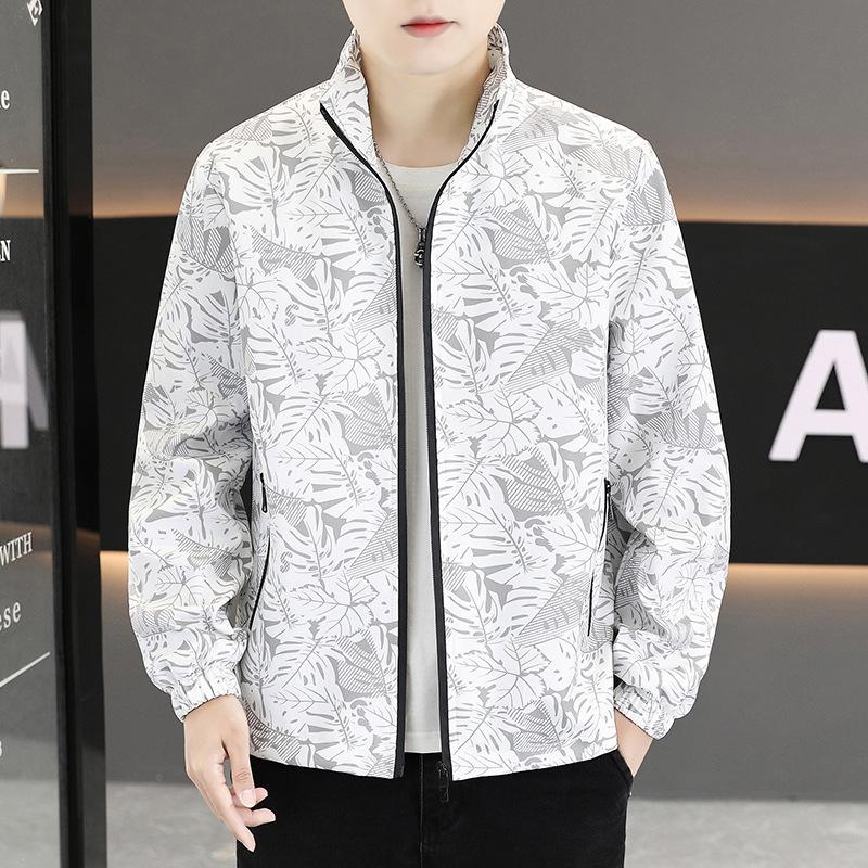 Jacket Men's Spring and Autumn New Casual Stand-up Collar Jacket Men's Sports Trendy Loose Outdoor Tops Men's Clothing