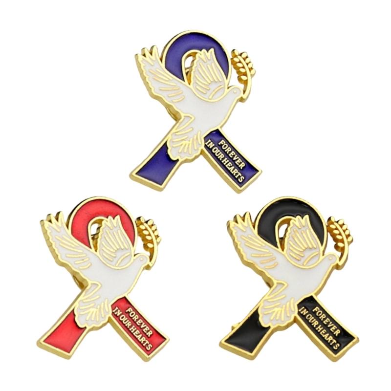 Peace Symbol Brooch Badge Pin With Ribbon Detail Shape Ideal For Weddings Business Meetings Everyday Wear