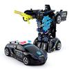 Children's 2025 new toy graffiti inertia deformation car racing one-click deformation robot