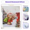 Winter Diamond Painting Kit Christmas Snow Diamond Mosaic Cartoon Bear Embroidery Wall Decor Gift 30x40cm/12x16inch