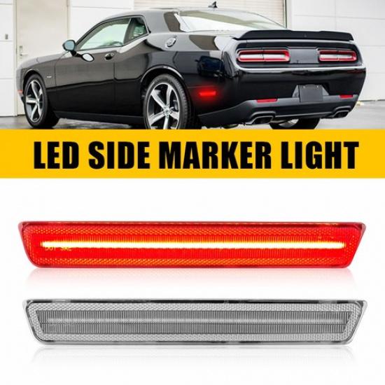 LED Marker Side Light For 2015- Challenger Dodge Dynamic Amber White Red Kit