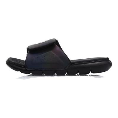 Li Ning Rubberen Zool Slippers Heren Zwart AGAP009-3