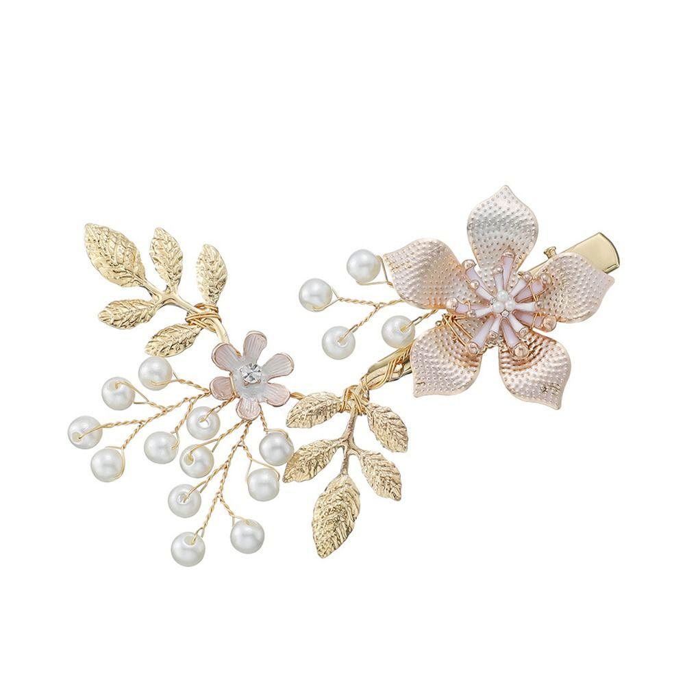 

Головний убір Весільні прикраси для волосся Весільні кришталеві прикраси для волосся Перлова тіара Гребінь для волосся з кристалами 3