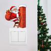 Cartoon Santa Switch Plate Wall Sticker Removable Self Adhesive No Damage Bedroom Living Room Decor